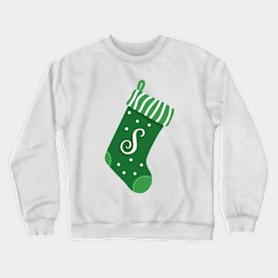 Christmas Stocking with the Letter S Crewneck Sweatshirt